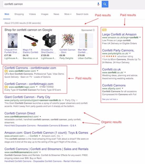 Сторінка результатів Google